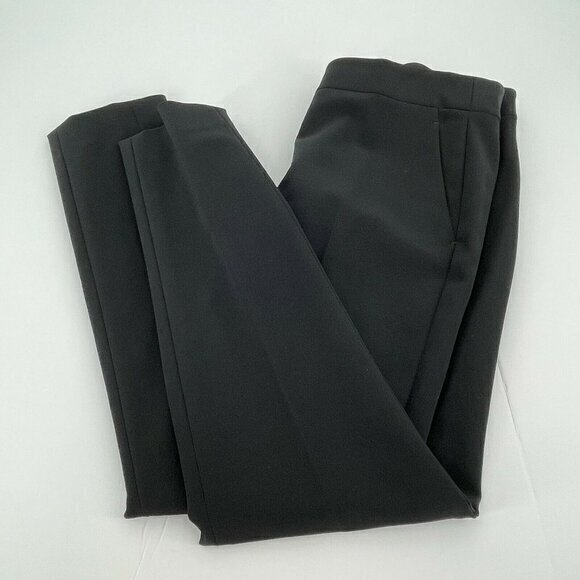 Dkny Pants - DKNY Womens Pants 2 Black Business Casual Classic Pockets Straight Trousers Knit